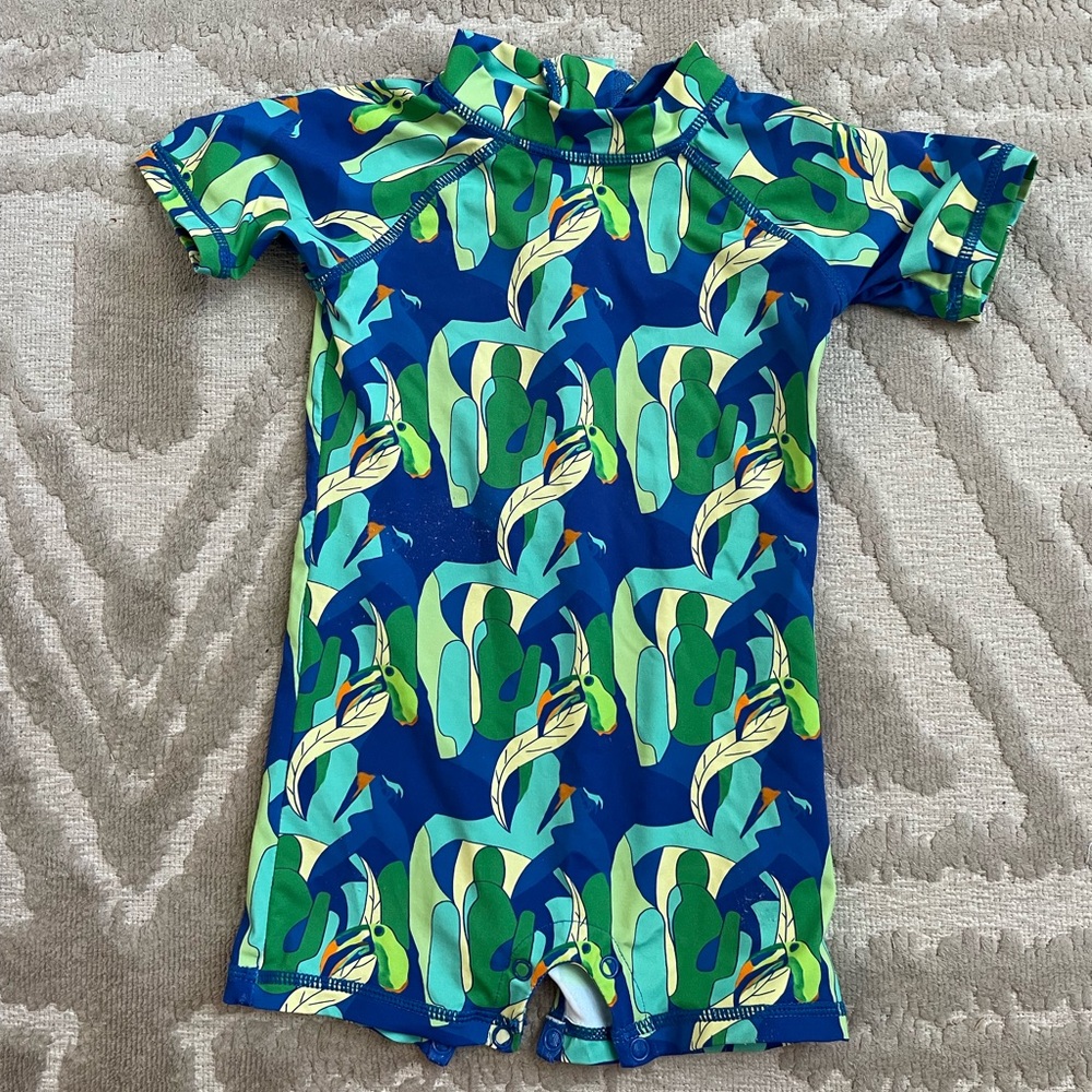Tropical Snapperrock Sun Suit w SPF Swim Suit - 6 to 12 Month Fit